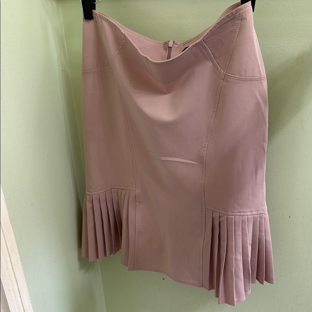 Arden B Mauve Pencil Skirt with Pleats